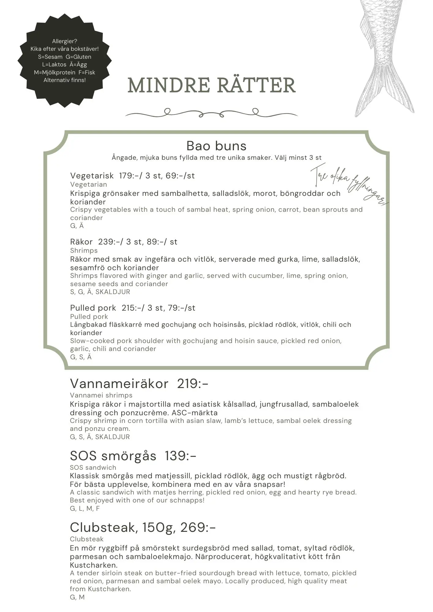 bistromeny hotell sillen lysekil